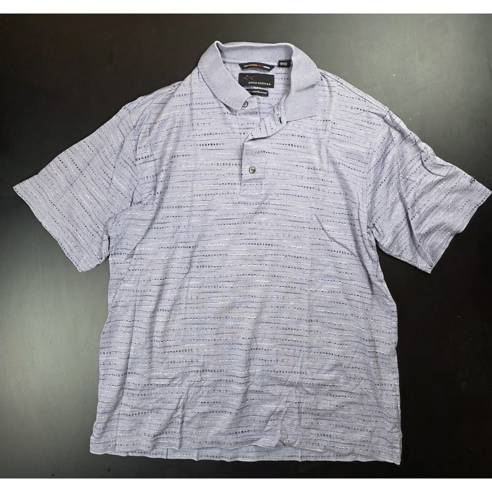 Greg Norman Double Mercerized Purple Polo Shirt Men's Size Medium